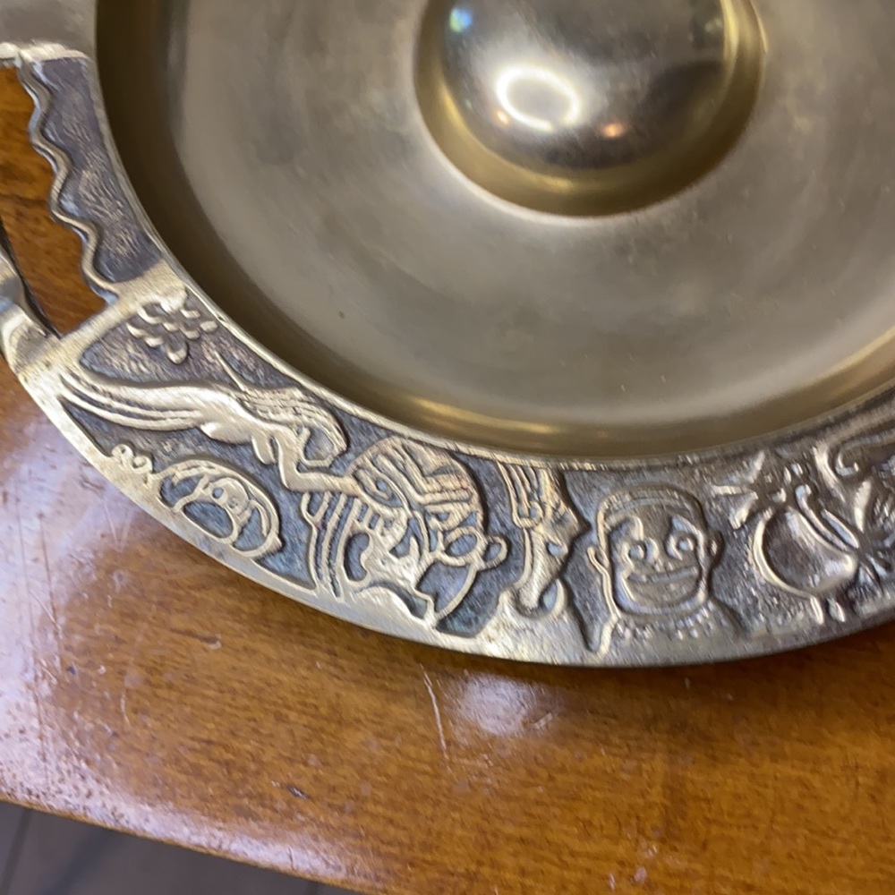 VINTAGE BRASS ASHTRAY • RARE - Picture 5 of 8